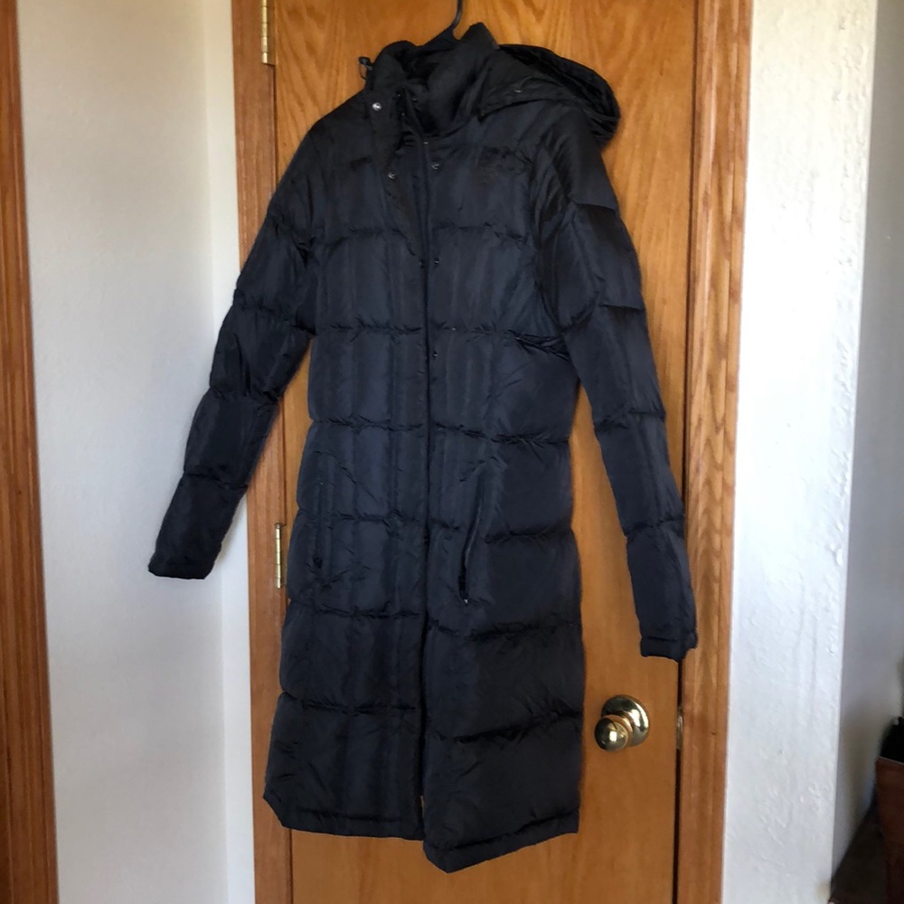 The north face long puffer parka